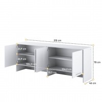 Sienas plaukts virs gultas CONCEPT PRO CP10, balts